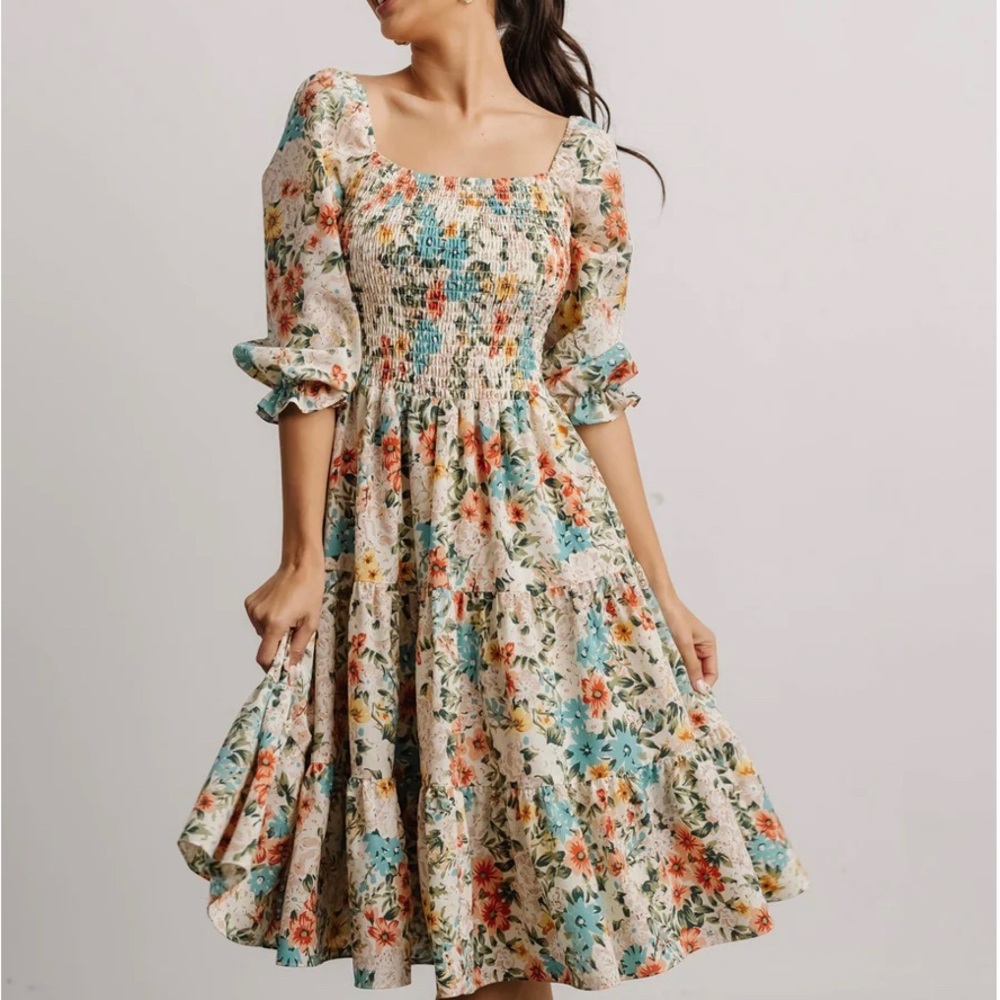 Baltic Born Marta Smocked Midi Dress